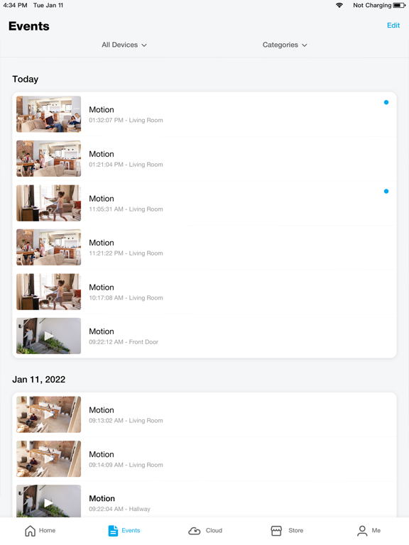 Zmodo app screenshot 2
