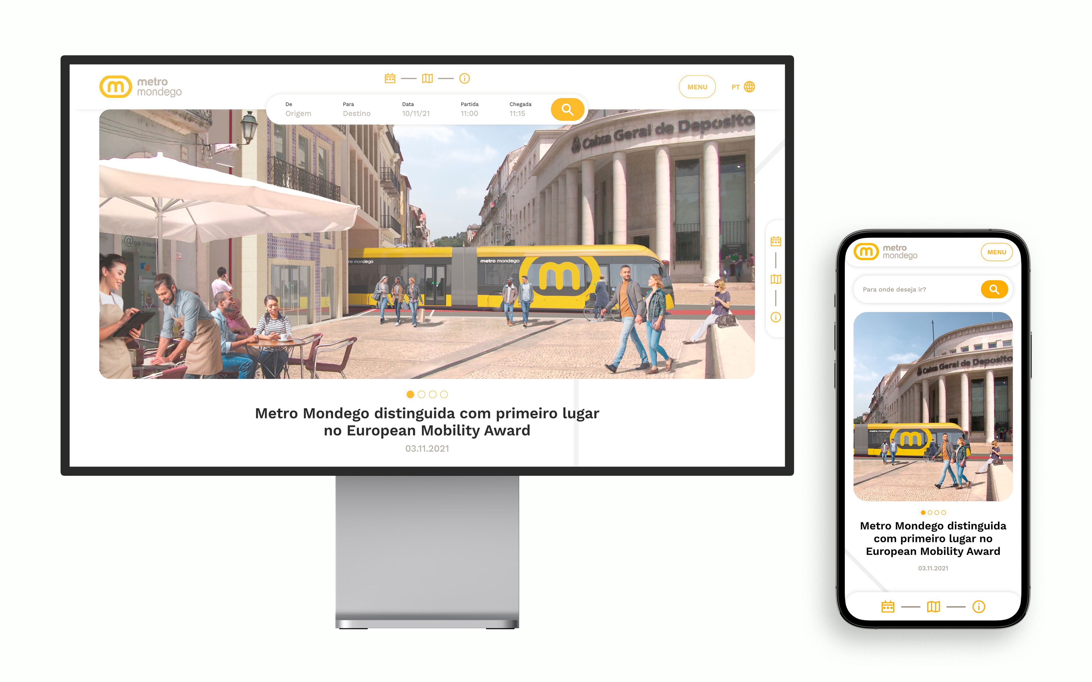 Metro Mondego Website Image 0