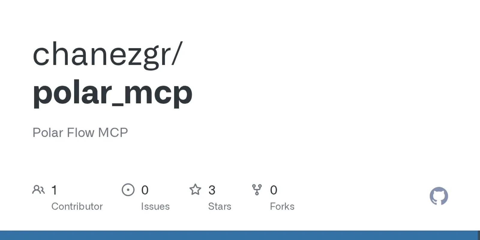 The GitHub card for chanezgr/polar_mcp.