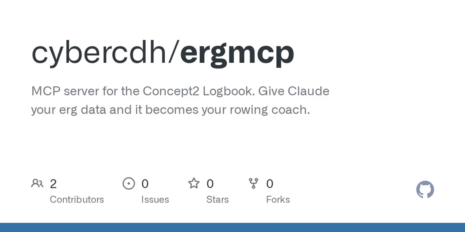 The GitHub card for cybercdh/ergmcp.