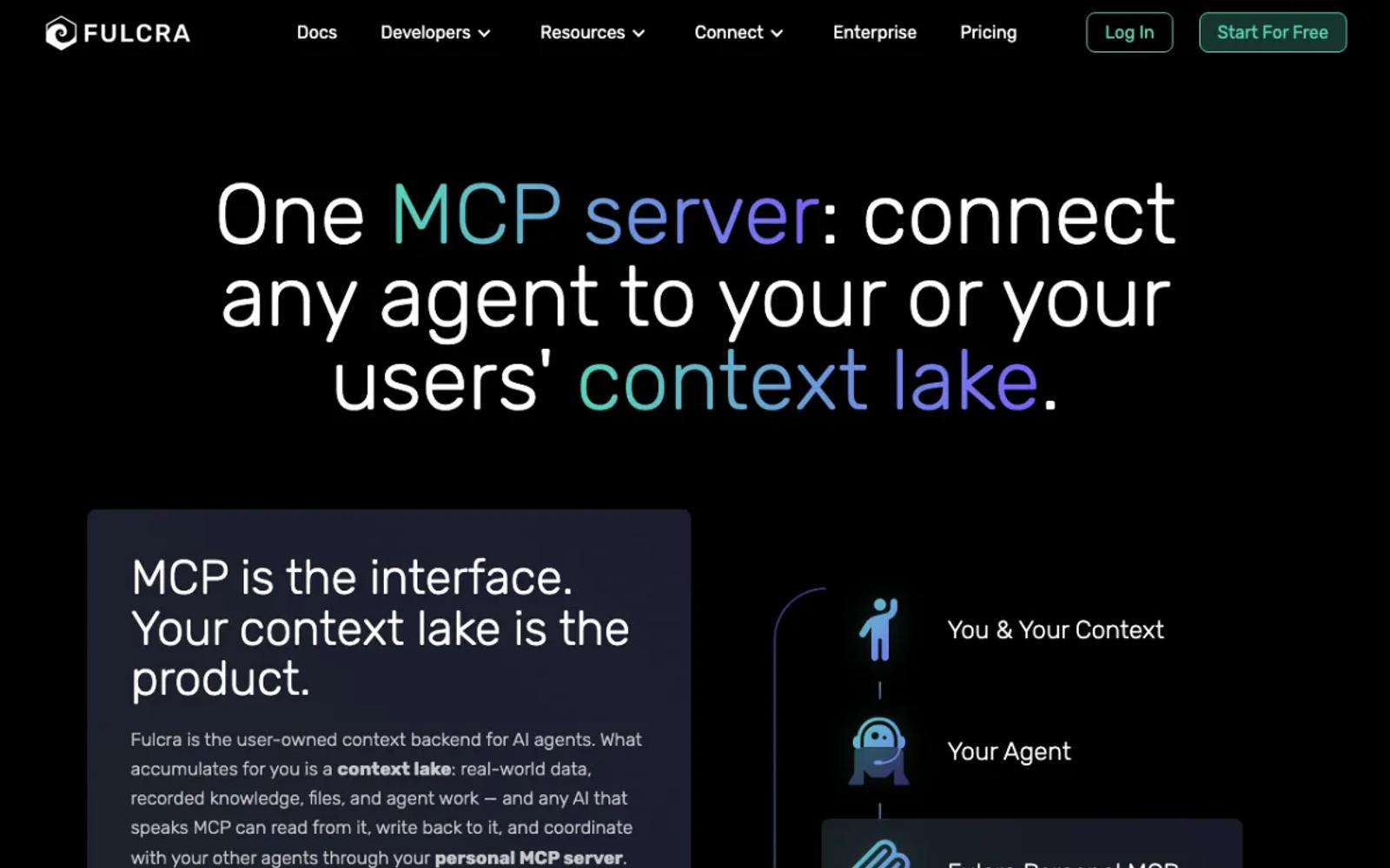 The Fulcra Context page for its MCP server.