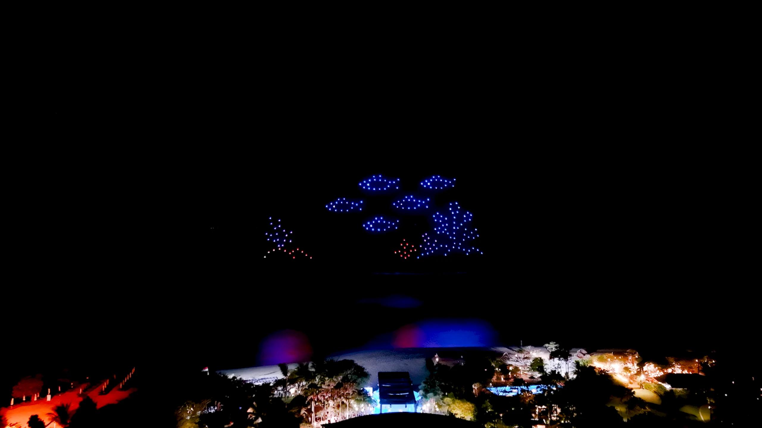 Wedding of J & E - iDrone's First Pyrodrones Show in Bali