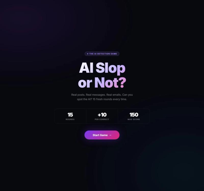 A round of AI Slop or Not in progress