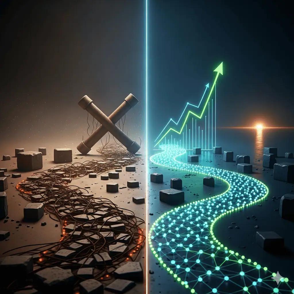 AI Generated Graphic showing SEO Myth v Reality