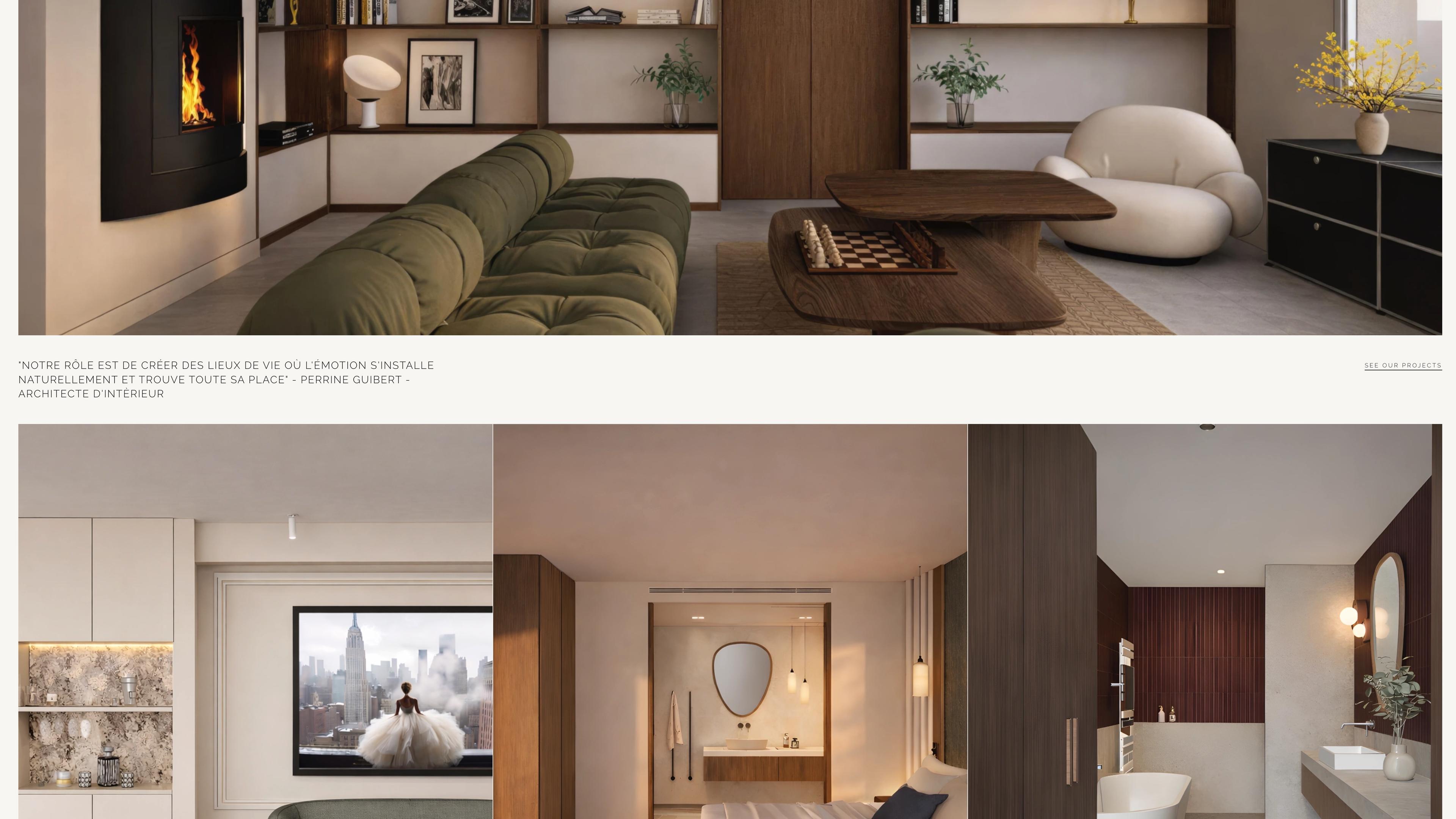 PG Archi Design — Site portfolio pour architecte d'intérieur