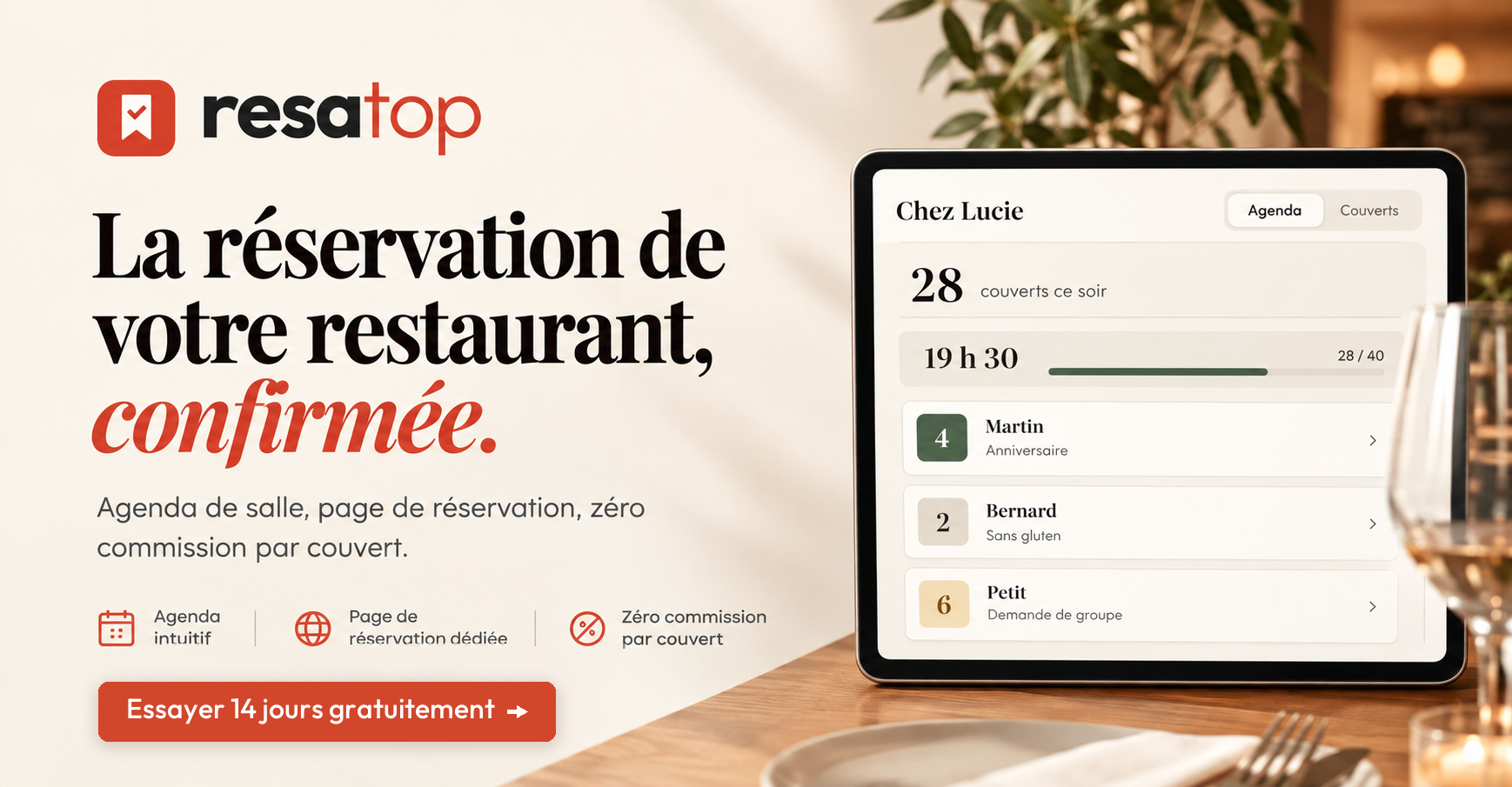 Resatop : un agenda de réservation fiable en plein service, et moins de no-shows