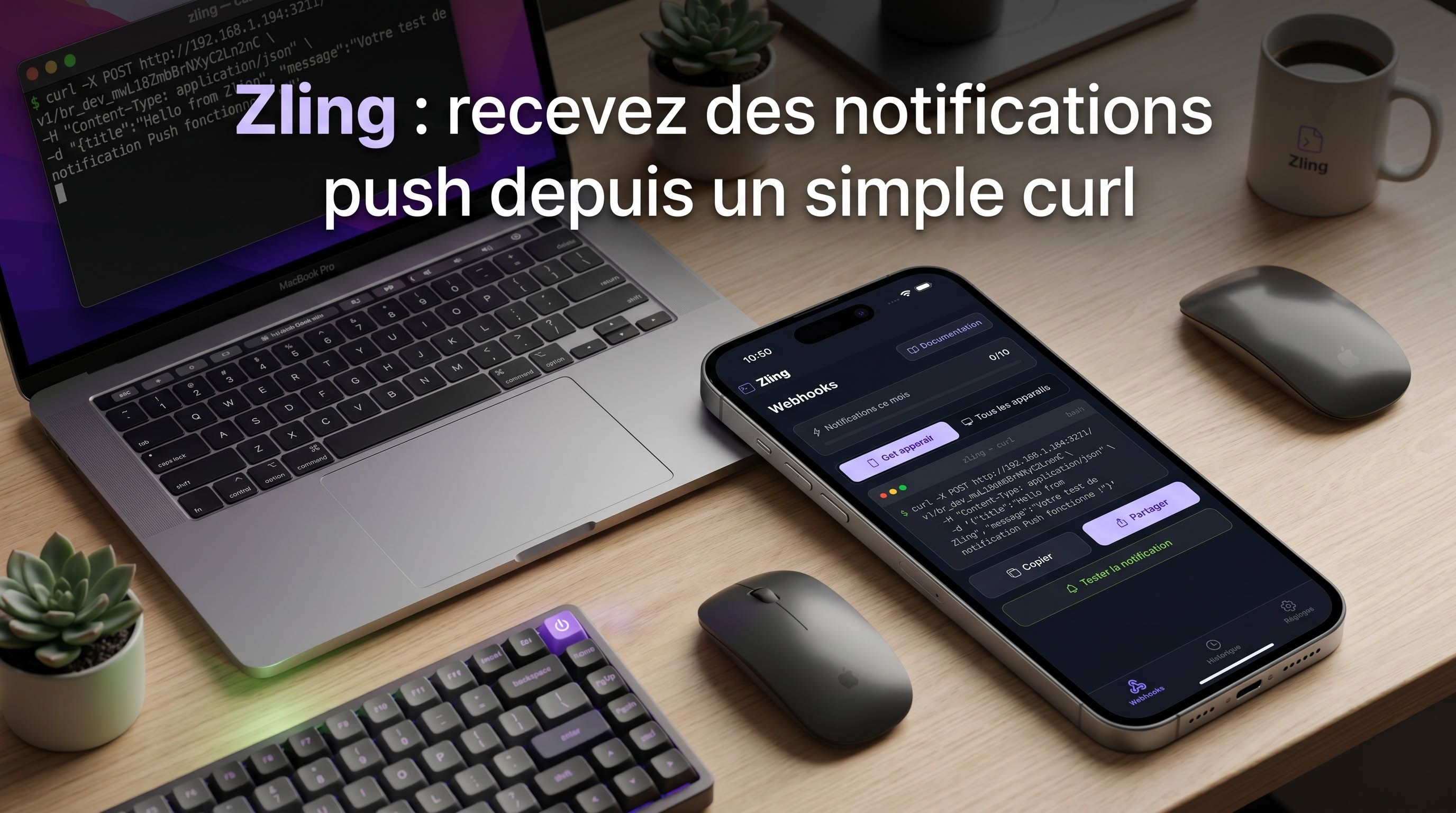 Zling — Notifications Push par Webhook