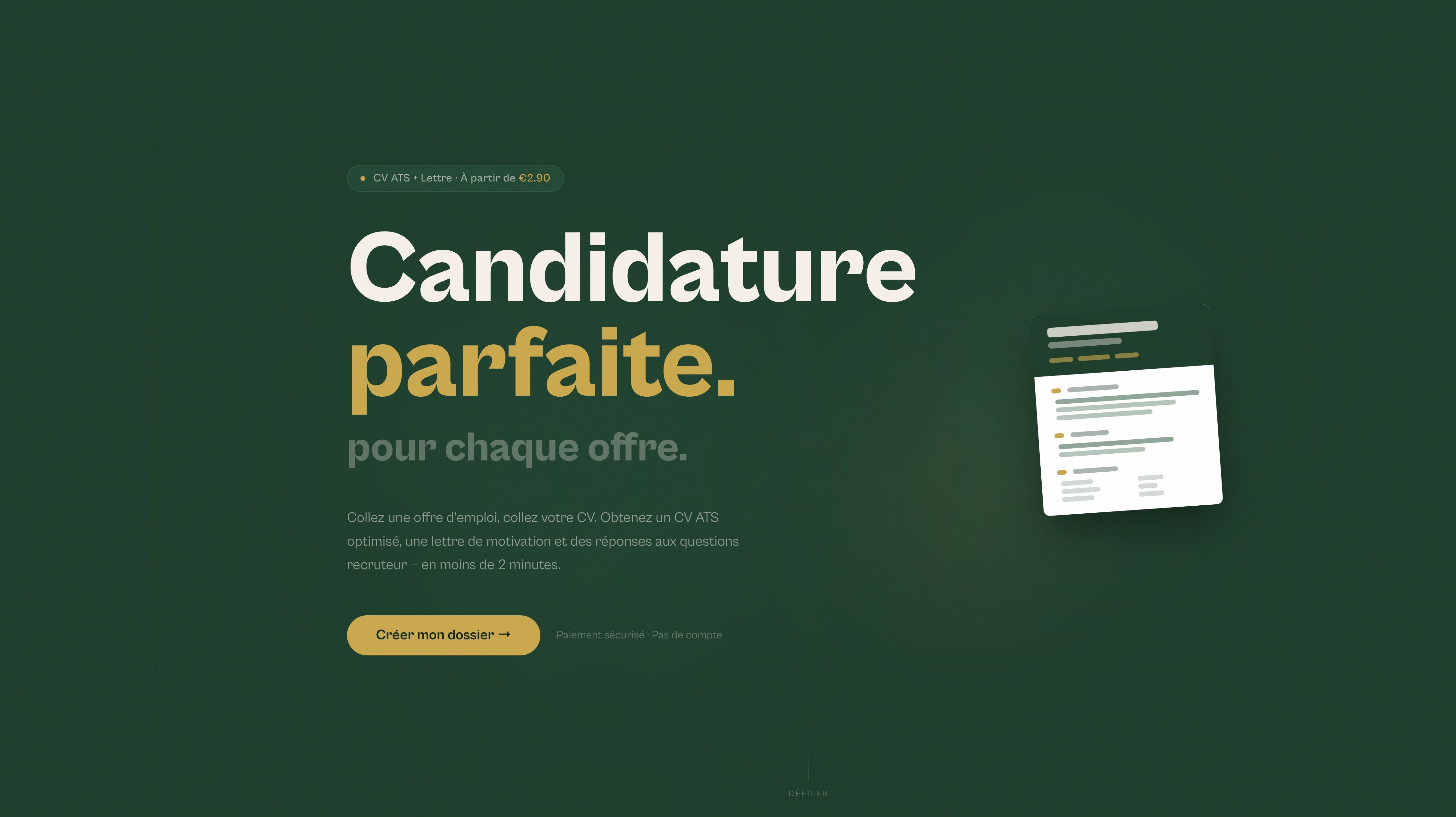 Candidatop - Candidature parfaite, pour chaque offre.