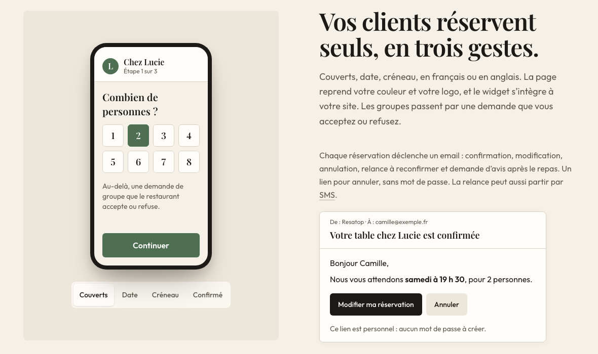 Resatop — La réservation de votre restaurant, confirmée - Image 2