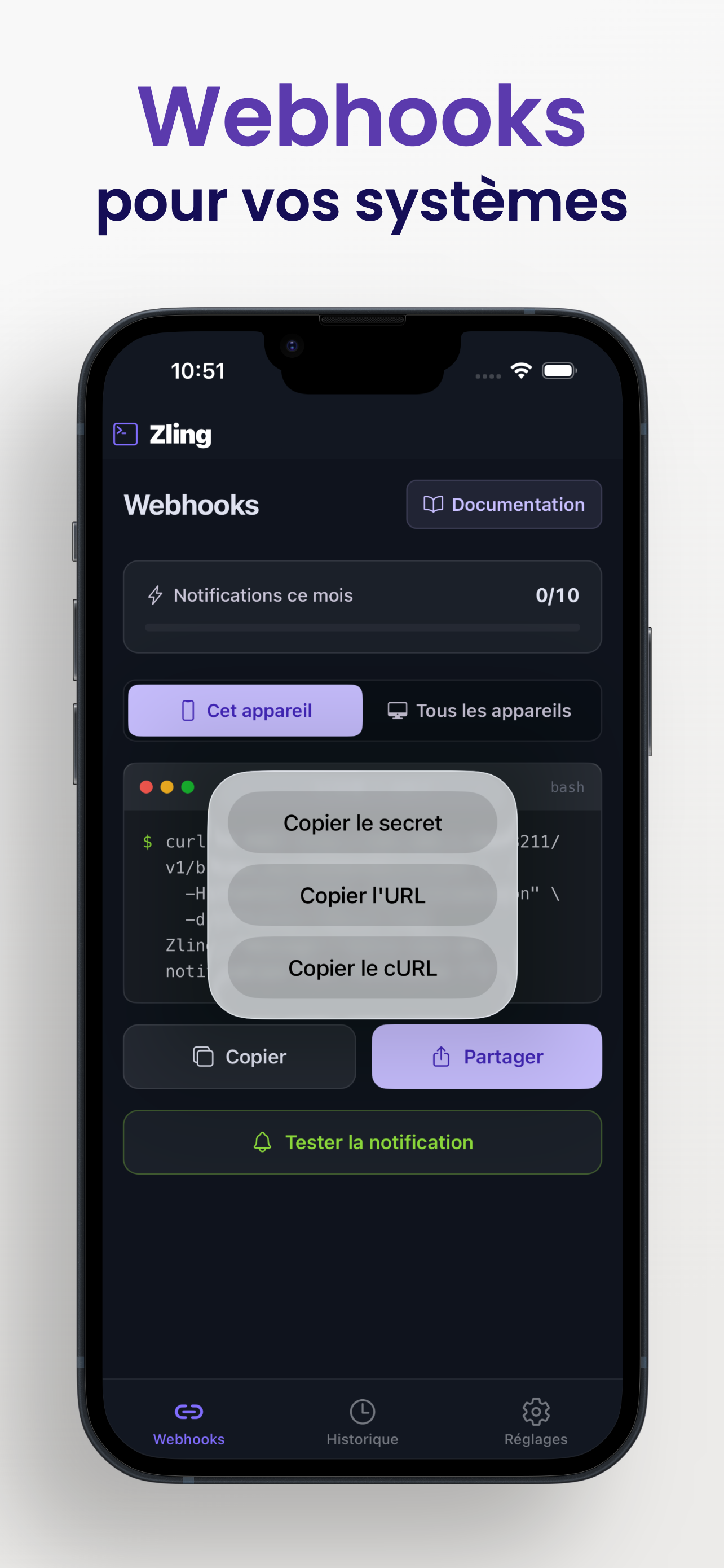 Zling — Notifications Push par Webhook - Image 2