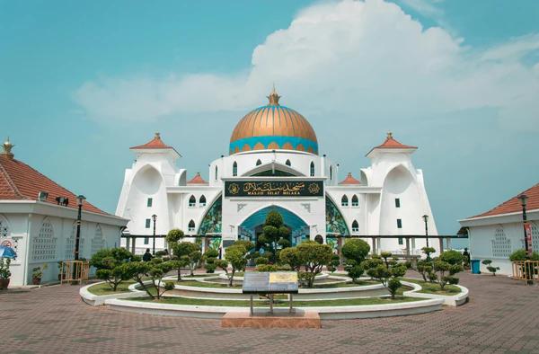 A modern mosque in Melaka, Malaysia