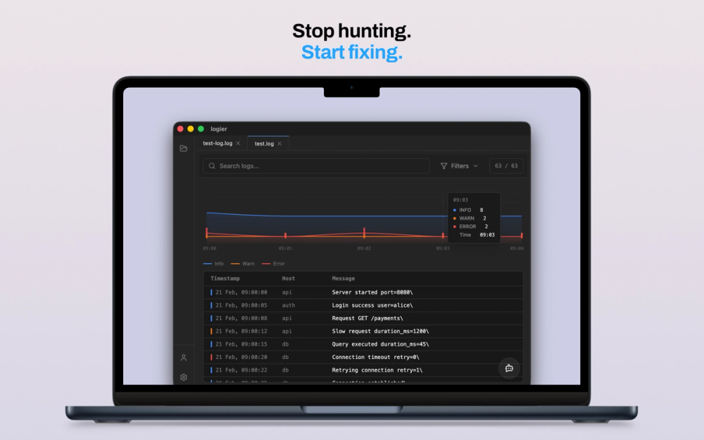 Logier devtool desktop app