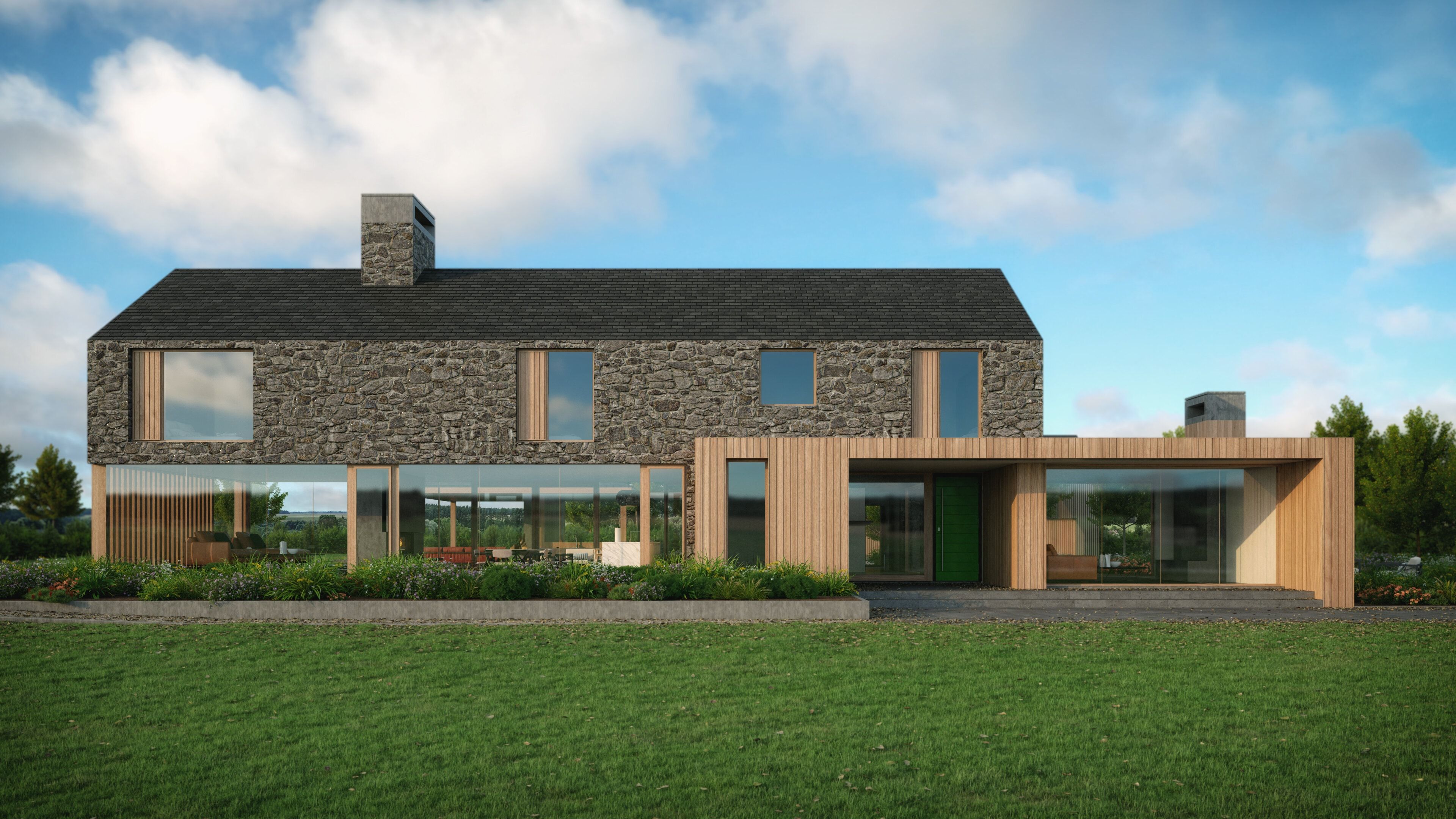 Gortscreagan House - New Modern Family Home in rural County Derry – Residential architecture, Park, Northern Ireland