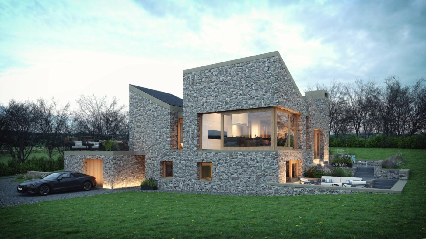 School Hill House - Bespoke Contemporary Modern House Design in Northern Ireland – Ballygally, County Antrim, Northern Ireland, view 1