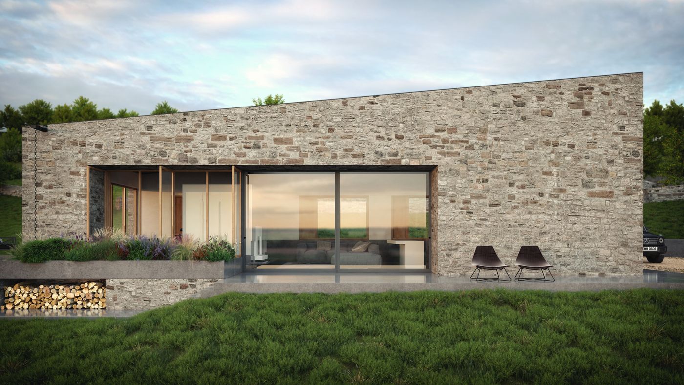 Drumourne House - New Contemporary Bungalow Overlooking Carnlough Bay – Carnlough, County Antrim, Northern Ireland, view 1