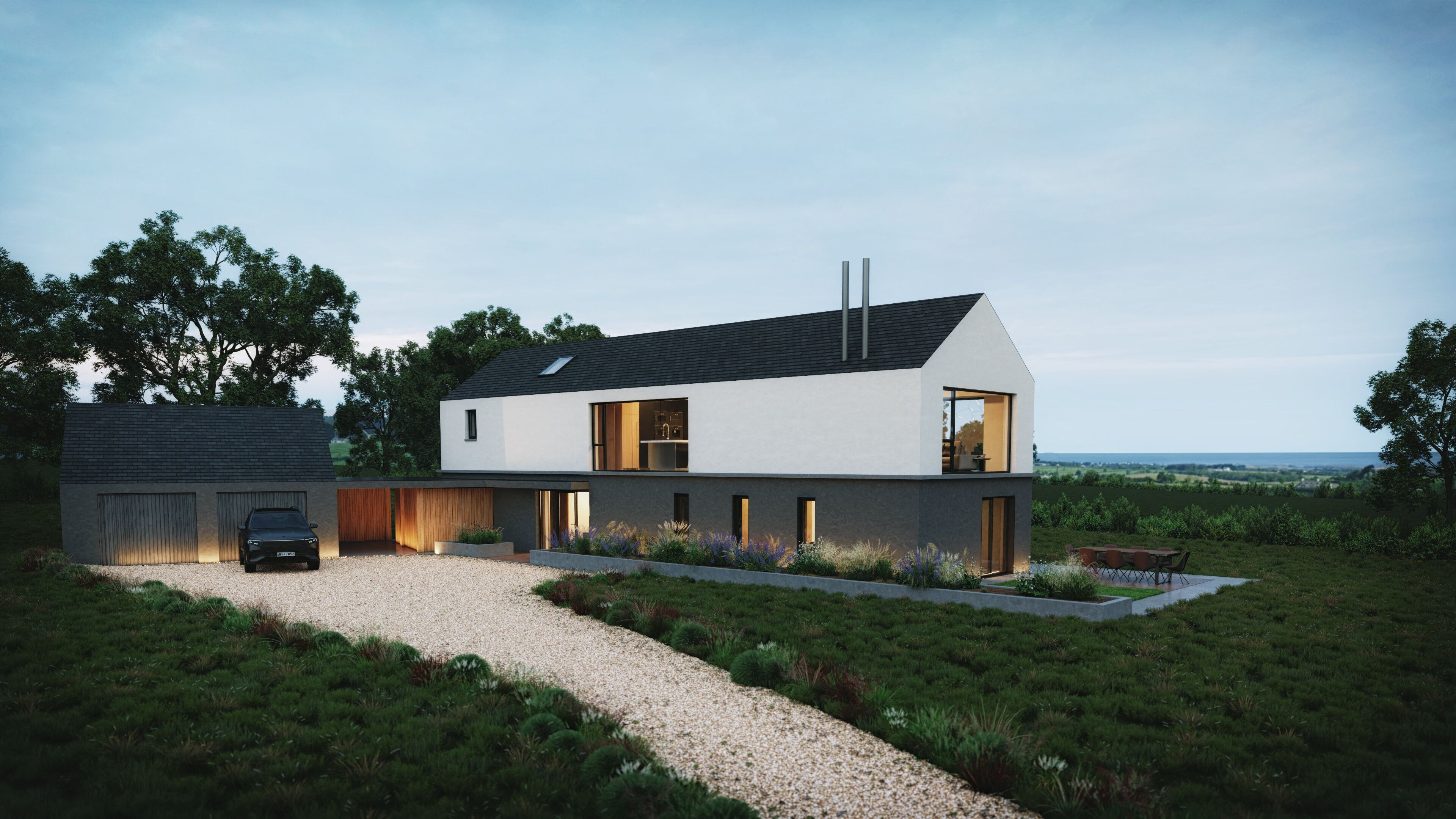 Sconce House - New Build Contemporary Bespoke Rural Home at North Coast – Residential architecture, Coleraine, County Derry, Northern Ireland