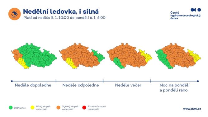 Na Česko se žene silná ledovka. Na Česko se žene silná ledovka.