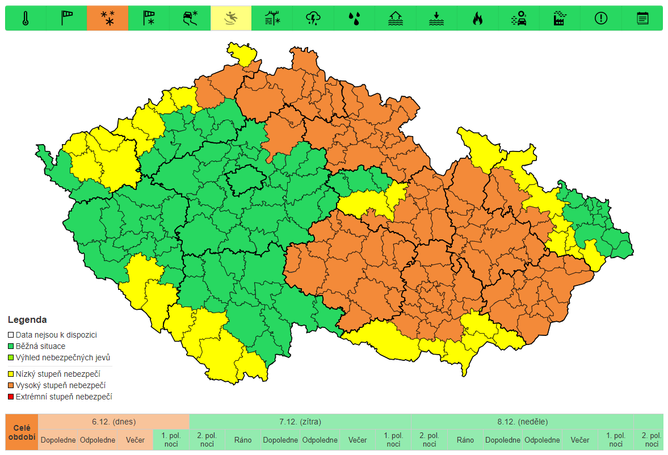 Česko sevřelo zimní počasí. Česko sevřelo zimní počasí.