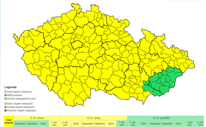 Výstraha před silným větrem. Výstraha před silným větrem.