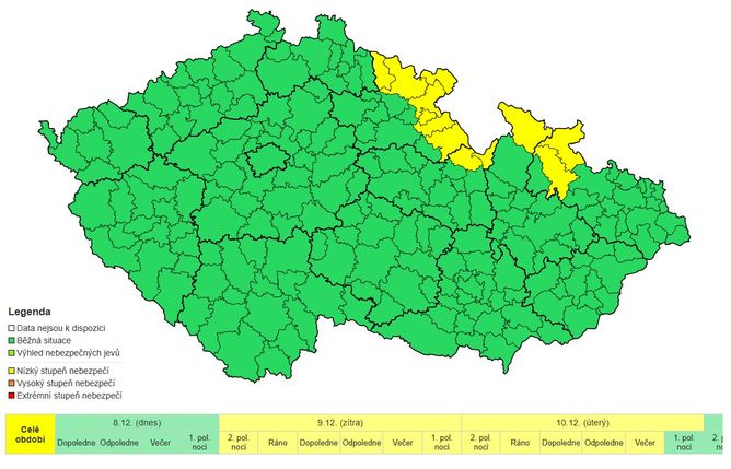 Ledovka hrozí téměř po celé republice. Ledovka hrozí téměř po celé republice.
