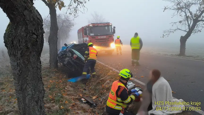 Ranní nehoda na Plzeňsku