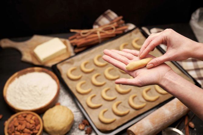 Vanilkové rohlíčky podle naší babičky. Vanilkové rohlíčky podle naší babičky.