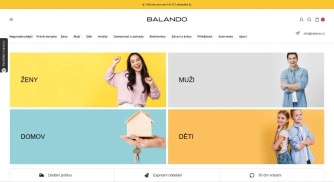 Na první pohled vypadá e-shop Balando dokonale. Na první pohled vypadá e-shop Balando dokonale.