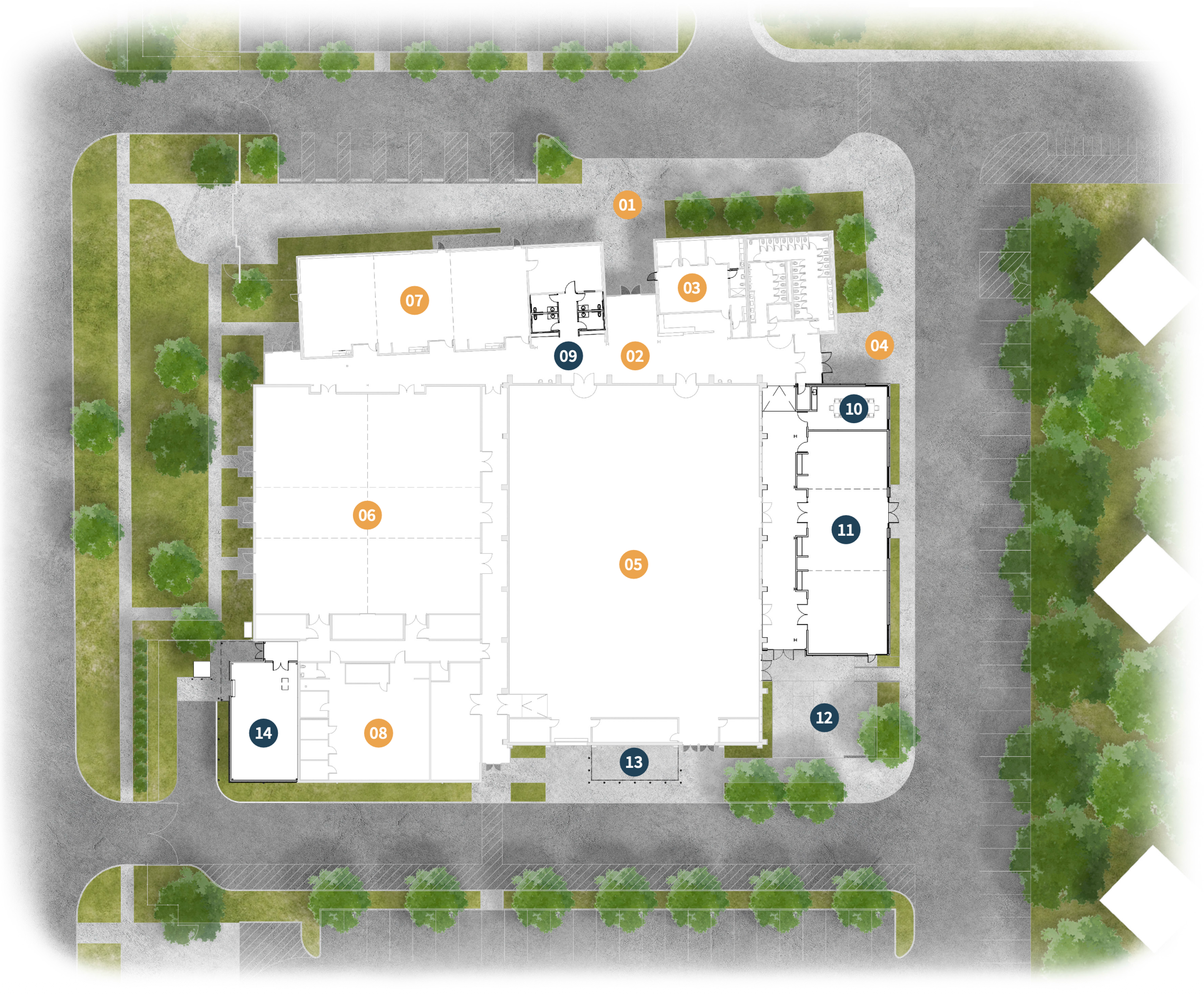 Overhead rendering of Cowlitz County Event Center Expansion