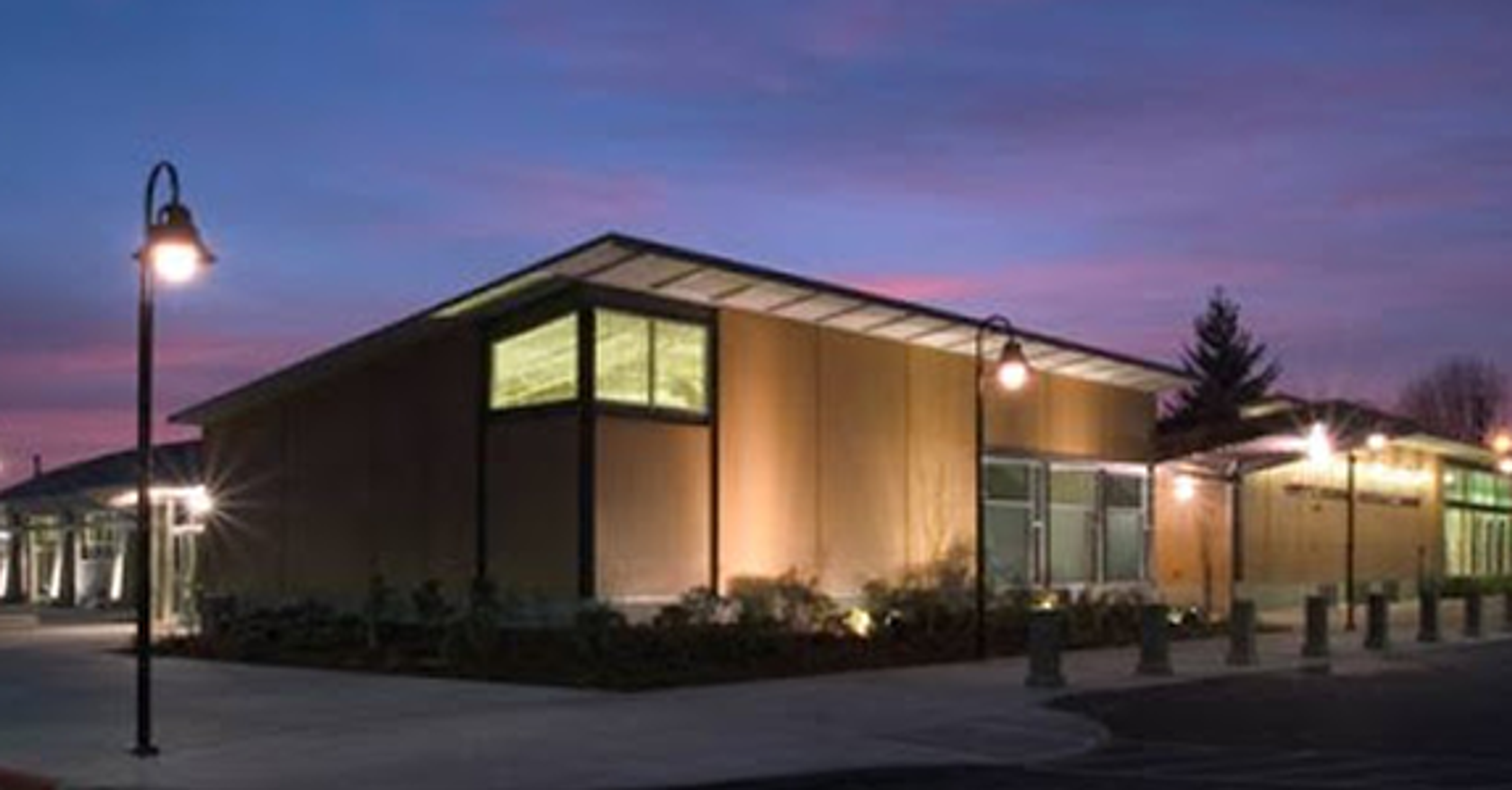 Facade of the renovated Event Center in Cowlitz County