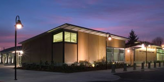 Facade showing Cowlitz County Event Center Renovation