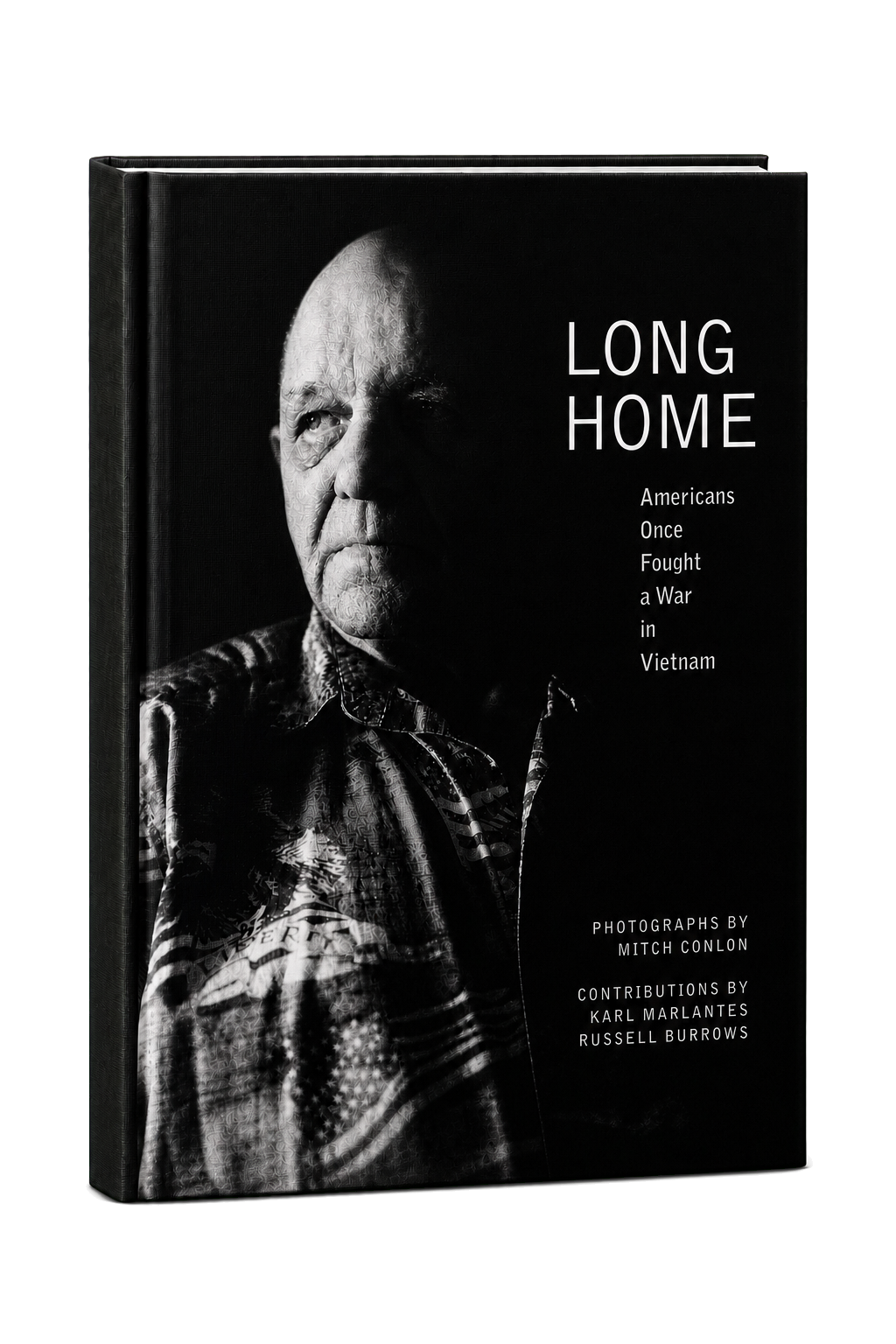 Realistic Long Home hardcover book mockup featuring Mitch Conlon’s supplied cover