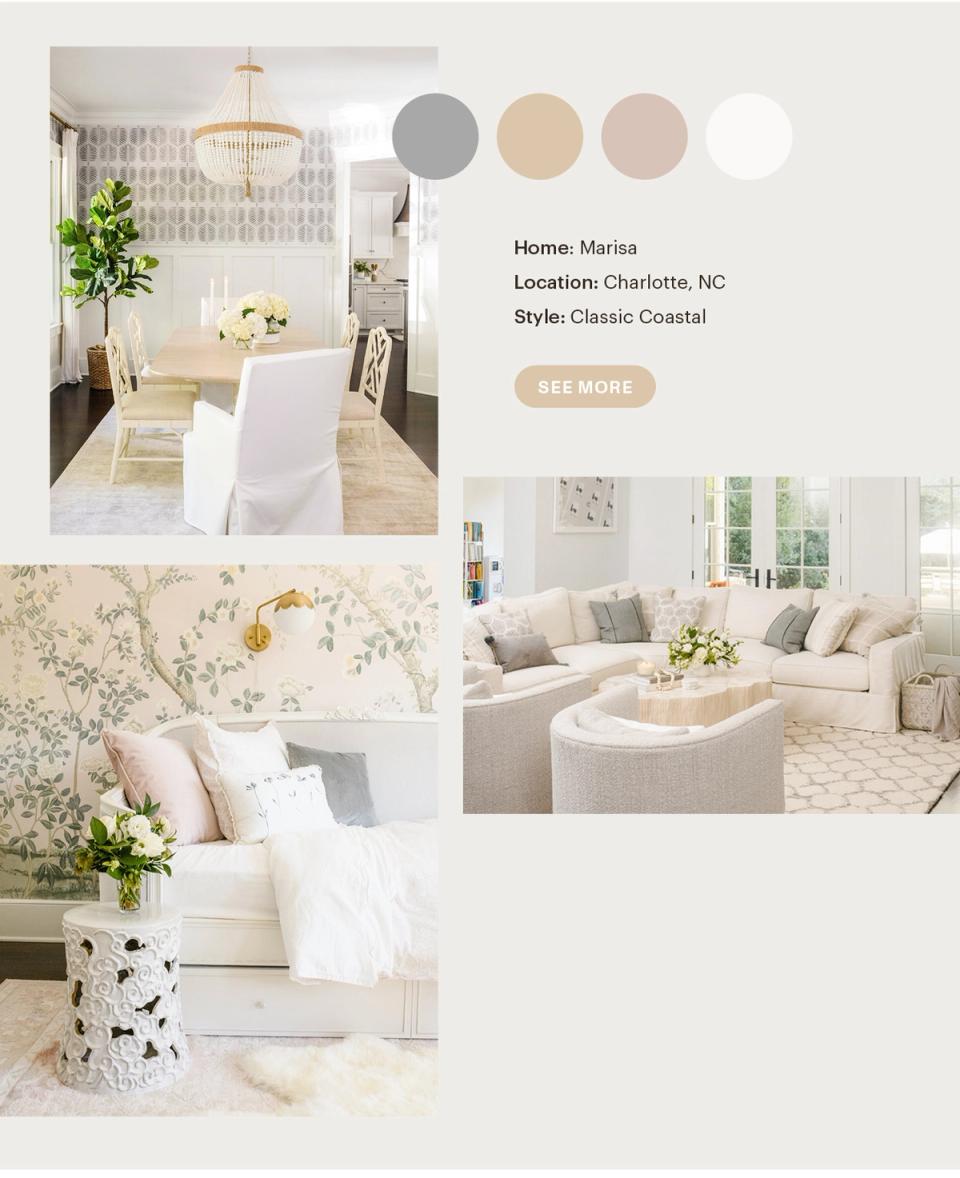 Classic coastal aesthetic with soft neutrals, cream, and warm taupe creating a serene, timeless atmosphere