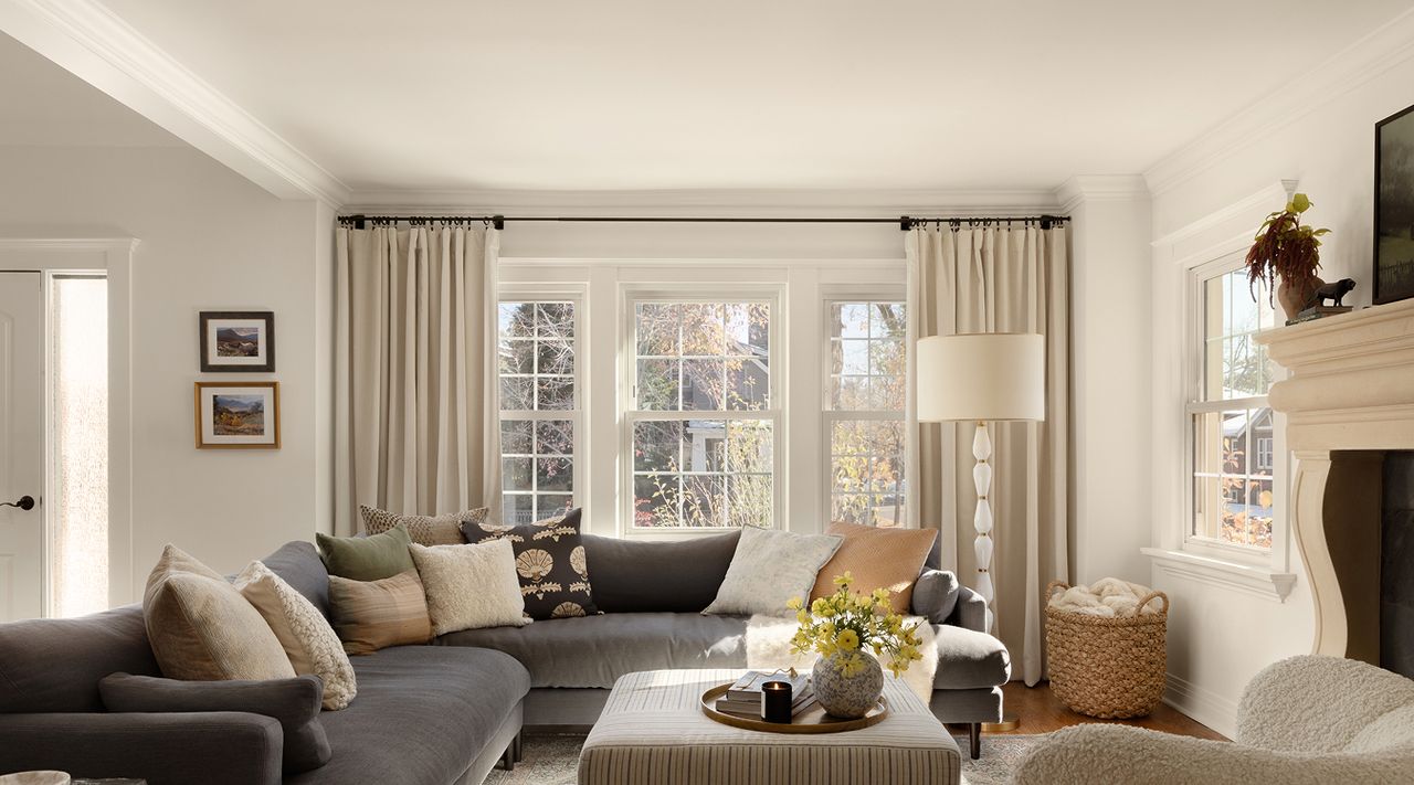 Heather’s living room after her Havenly redesign