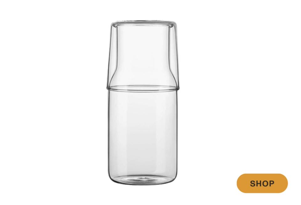 Modern stackable clear glass storage containers for minimalist pantry organization