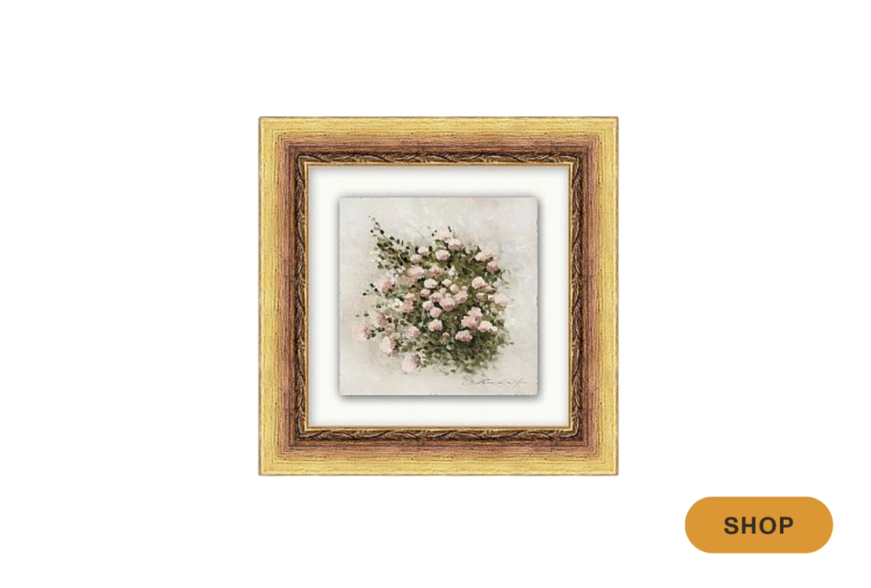 Gold-framed botanical art print with botanical illustration bringing elegant, curated gallery wall appeal