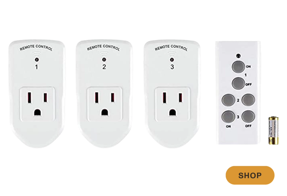 Minimalist white remote control outlets and dimmer switch for smart home automation