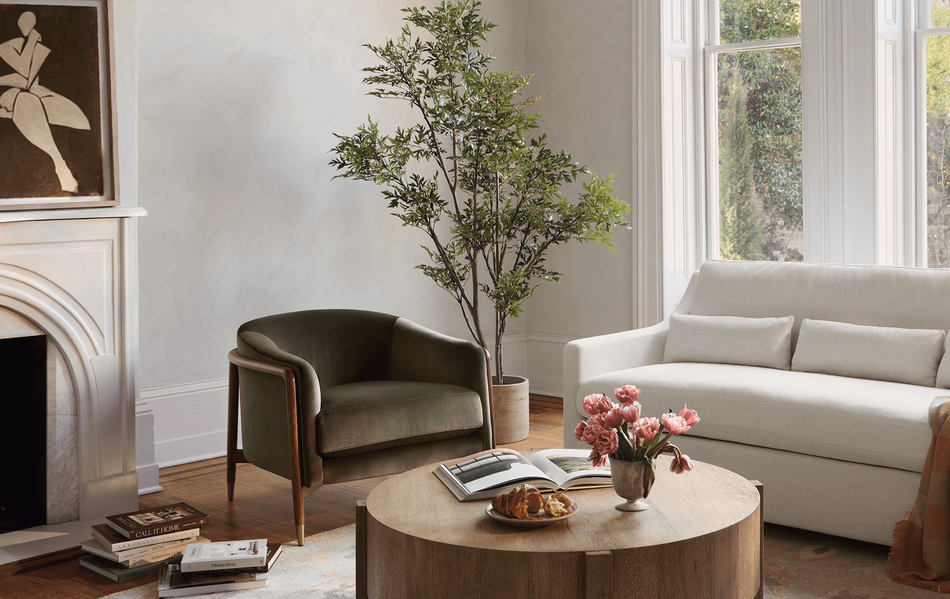 A modern romantic bedroom