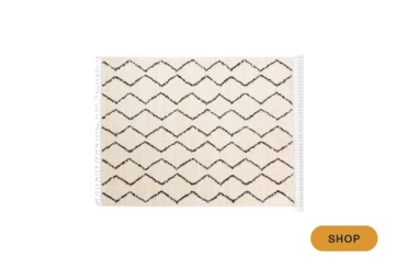 Geometric beige area rug with hand-knotted diamond lattice pattern