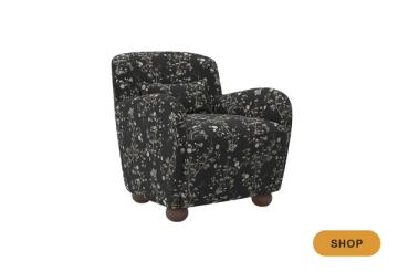 Eclectic sage speckled accent chair with contemporary textural appeal