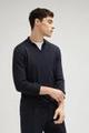 The Long-Sleeve Linen Cotton Polo