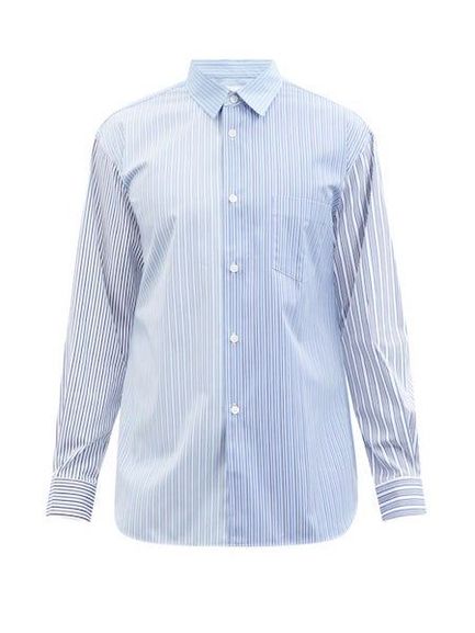 Blue Forever Striped Cotton Poplin Shirt