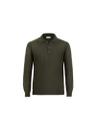 Olive Cashmere, Wool And Silk Knit Polo Shirt