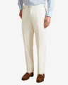 Oliver Brown – White Pleated Cotton Trousers