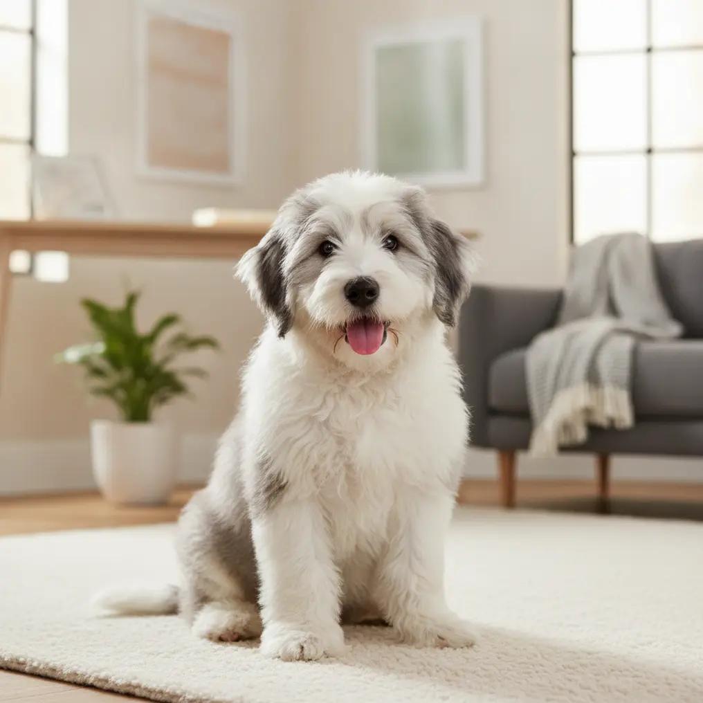 Old English Sheepdog pup: karakter, zorg en noodplan