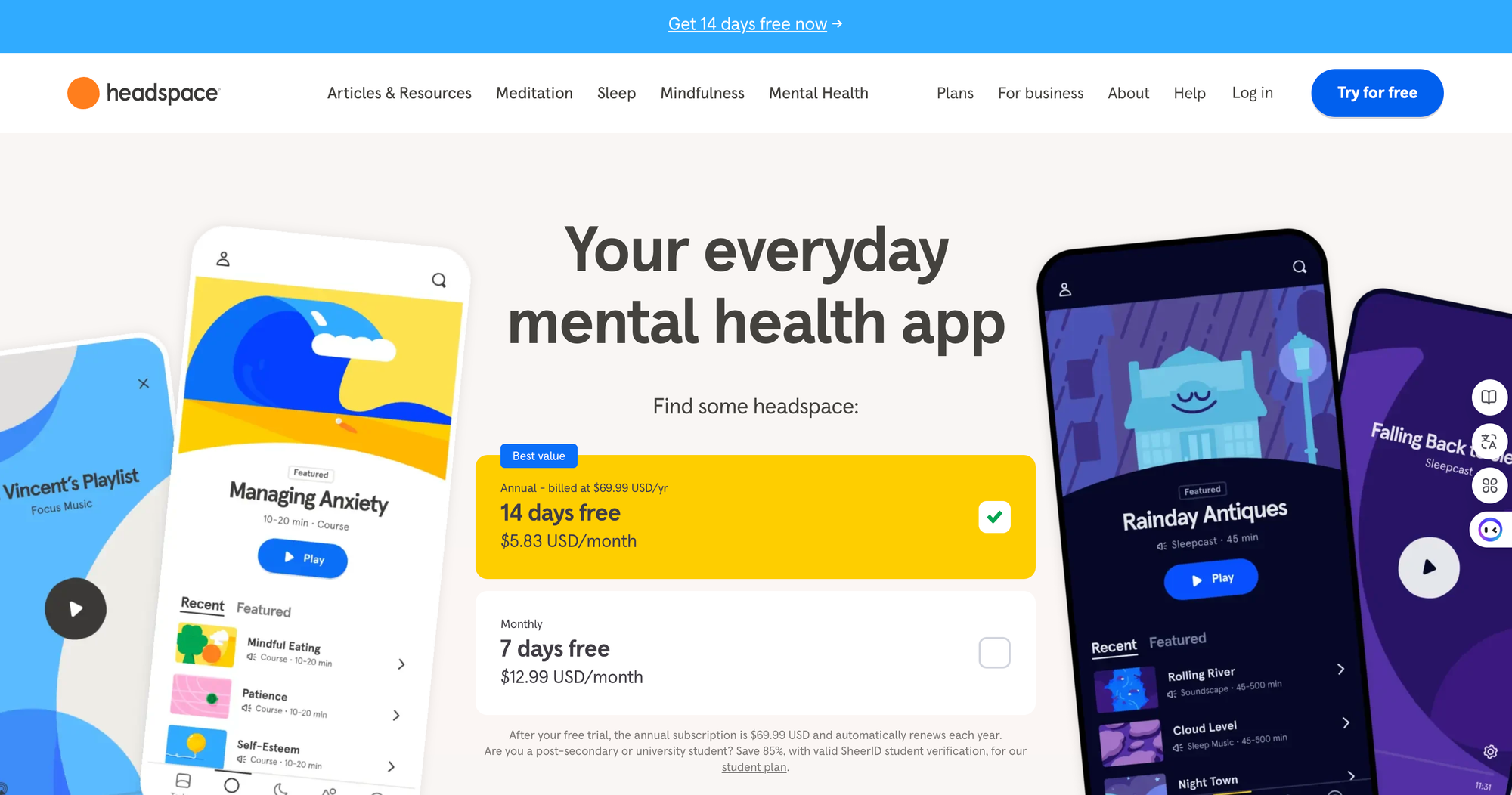 Mental health app