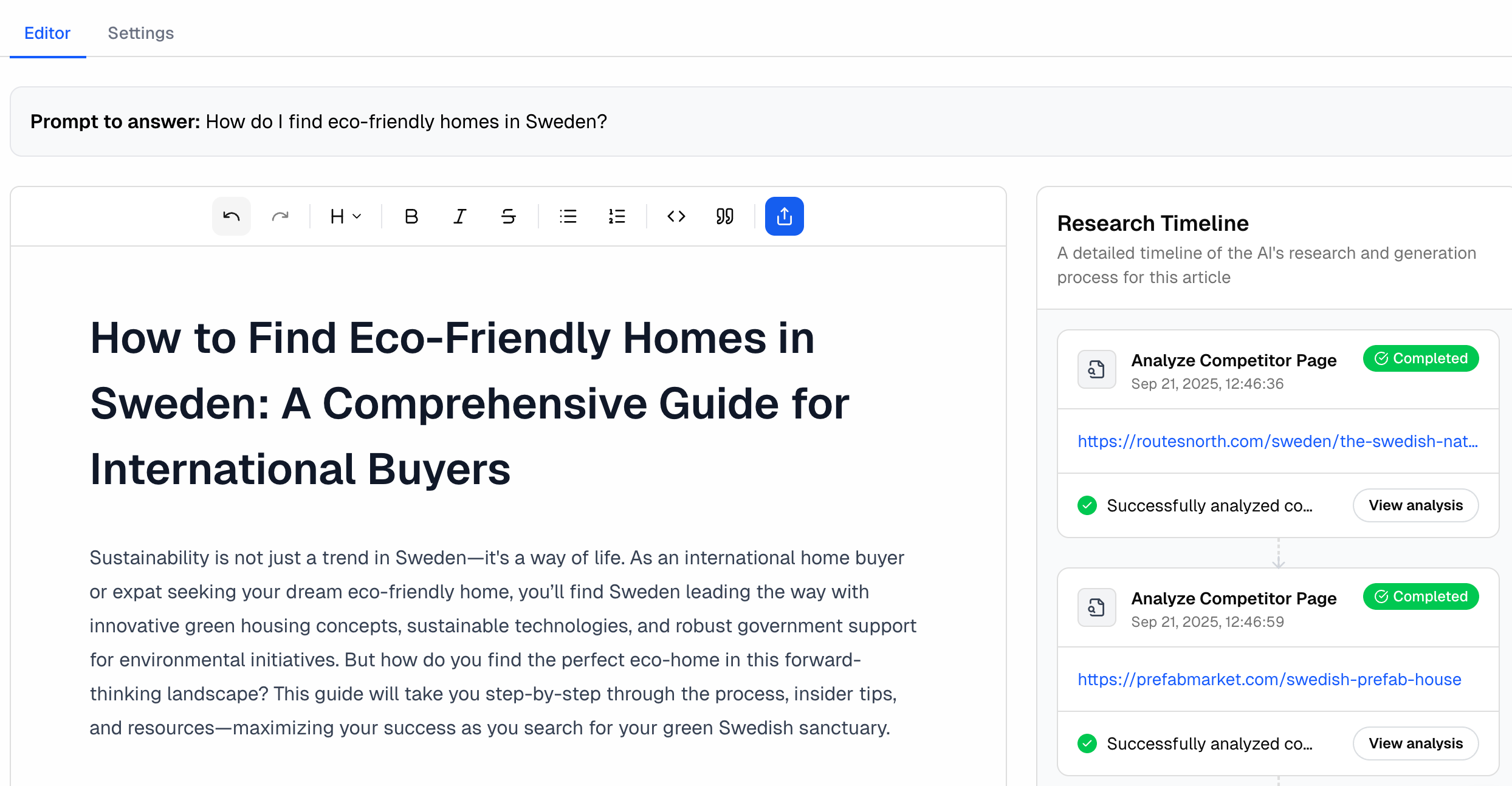 Generate Content with Promptwatch