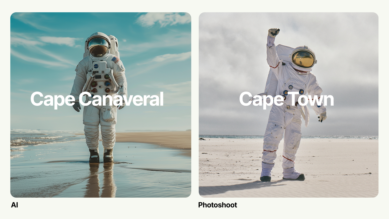 AI vs. photoshoot images