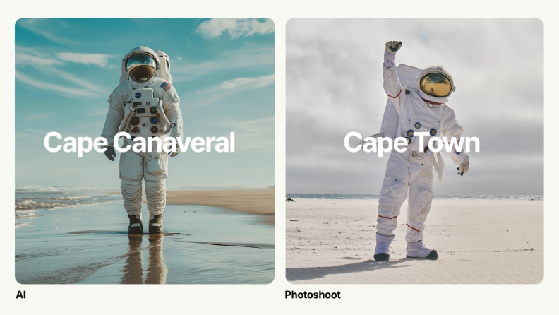 AI vs. photoshoot images