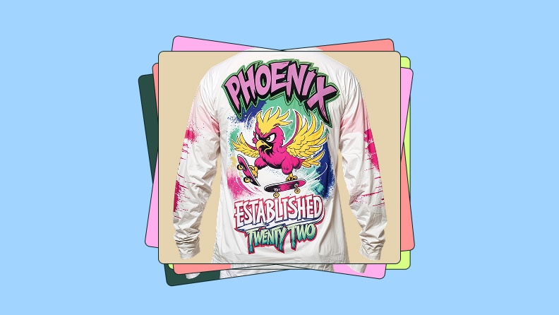 Eagle with two skateboards