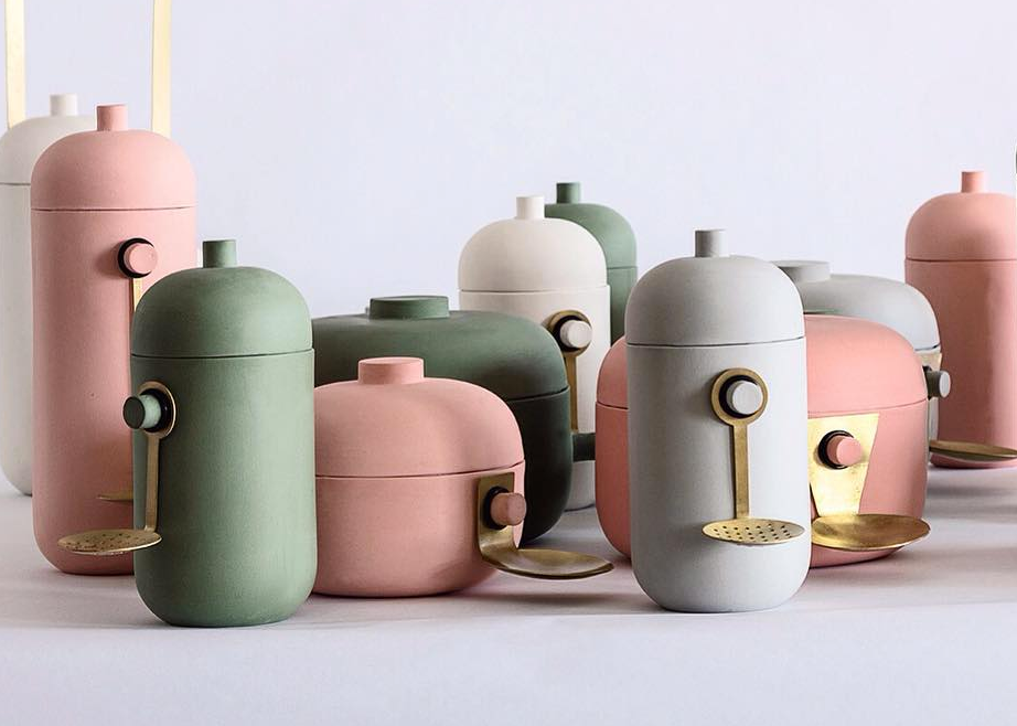 Jars in earthy tones